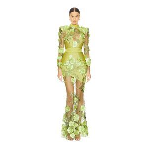 Zhivago One More Kiss Dear gown In Acid Green New Size 4
